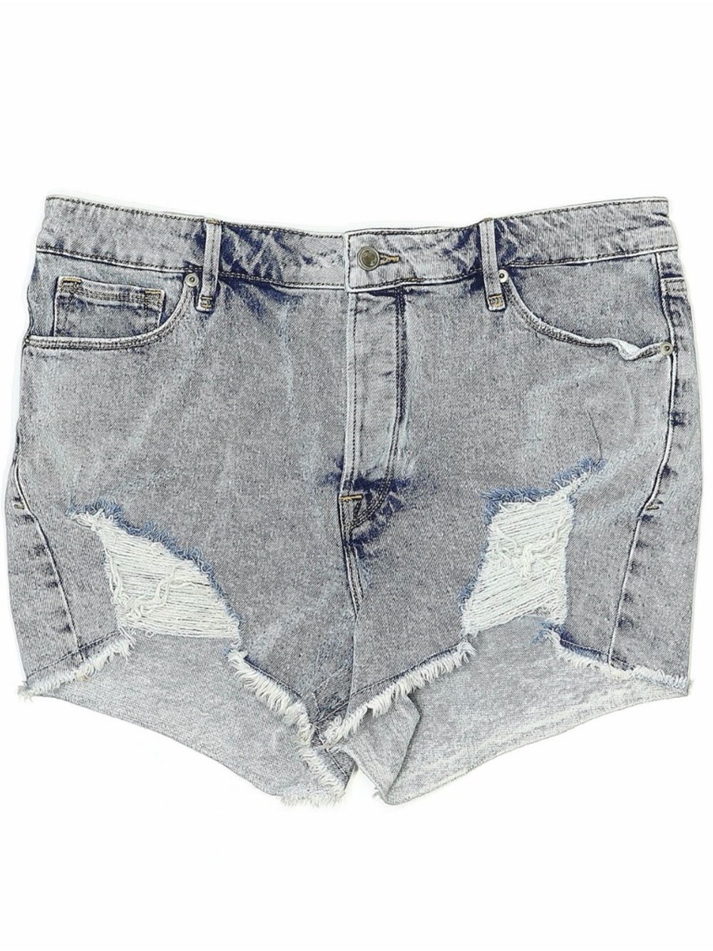 Good American Distressed Denim Shorts NWOT